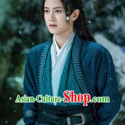 Chinese Ancient Swordsman Clothing Xian Xia TV Series The Blue Whisper Chang Yi Garment Costumes