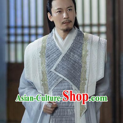 Chinese Ancient Swordsman Clothing Xian Xia TV Series Taoist Priest Apparel The Blue Whisper Immortal Ning Qing Garment Costumes