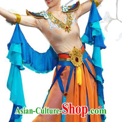 Chinese Classical Dance Dress Dunhuang Flying Apsaras Garment Costumes Ancient Goddess Clothing