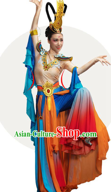Chinese Classical Dance Dress Dunhuang Flying Apsaras Garment Costumes Ancient Goddess Clothing Chinese Classical Dance Dress Dunhuang Flying Apsaras Garment Costumes Ancient Goddess Clothing