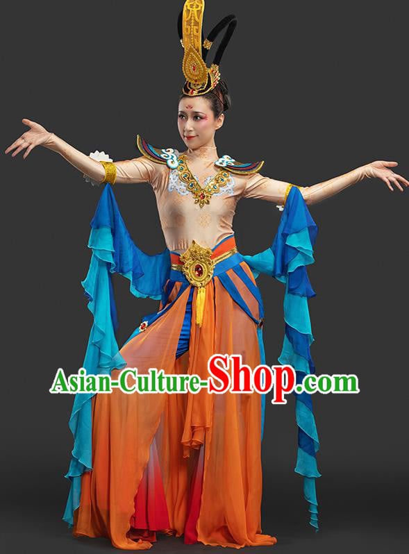Chinese Classical Dance Dress Dunhuang Flying Apsaras Garment Costumes Ancient Goddess Clothing Chinese Classical Dance Dress Dunhuang Flying Apsaras Garment Costumes Ancient Goddess Clothing
