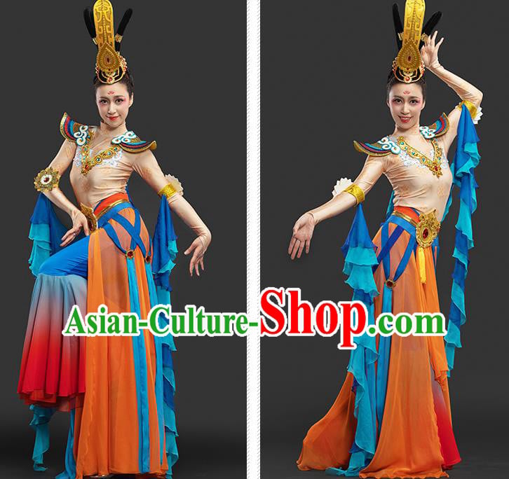 Chinese Classical Dance Dress Dunhuang Flying Apsaras Garment Costumes Ancient Goddess Clothing Chinese Classical Dance Dress Dunhuang Flying Apsaras Garment Costumes Ancient Goddess Clothing