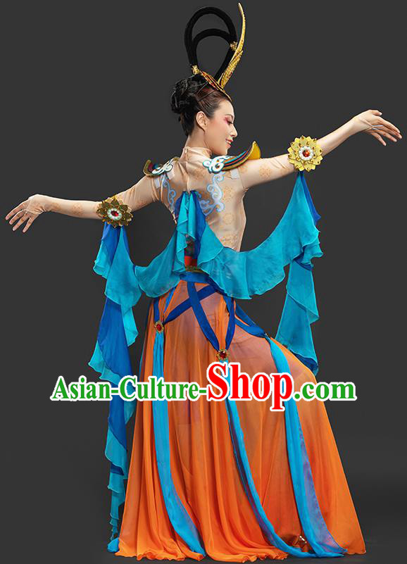 Chinese Classical Dance Dress Dunhuang Flying Apsaras Garment Costumes Ancient Goddess Clothing Chinese Classical Dance Dress Dunhuang Flying Apsaras Garment Costumes Ancient Goddess Clothing