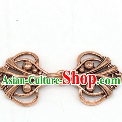 European Vintage Mantle Clasps Top Handmade Metal Buttons Cloak Couple Hooks