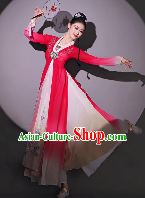 Chinese Dancing Competition Clothing Classical Dance Garment Fan Dance Red Dress Chinese Dancing Competition Clothing Classical Dance Garment Fan Dance Red Dress