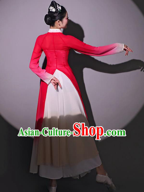 Chinese Dancing Competition Clothing Classical Dance Garment Fan Dance Red Dress Chinese Dancing Competition Clothing Classical Dance Garment Fan Dance Red Dress
