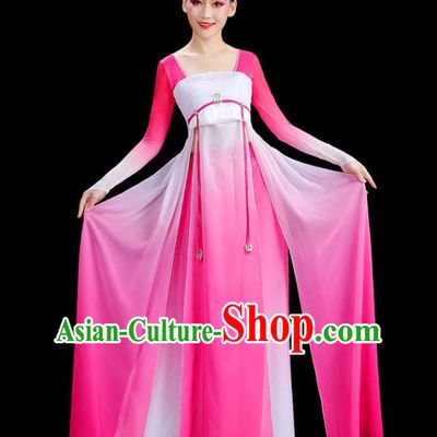 Chinese Stage Performance Pink Dress Classical Dance Clothing Umbrella Dance Fashion Han Tang Dance Costume