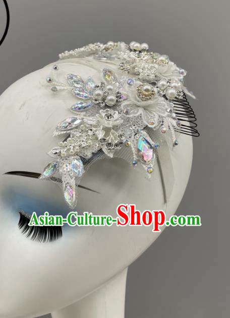 Chinese Folk Dance Hair Jewelry Yangko Dance Headdress Woman Solo Dance Silvery Headpiece Chinese Folk Dance Hair Jewelry Yangko Dance Headdress Woman Solo Dance Silvery Headpiece