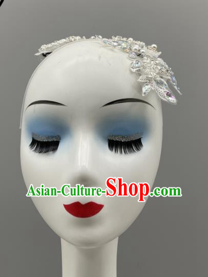 Chinese Folk Dance Hair Jewelry Yangko Dance Headdress Woman Solo Dance Silvery Headpiece Chinese Folk Dance Hair Jewelry Yangko Dance Headdress Woman Solo Dance Silvery Headpiece