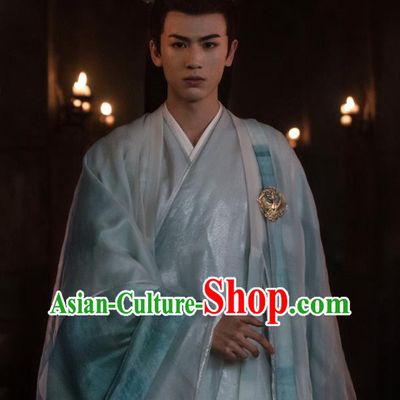 Chinese Traditional Hanfu Garments TV Series Love Between Fairy and Devil God Chang Heng Clothing Ancient Swordsman Garment Costumes