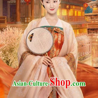 Chinese Ancient Palace Beauty Garment Costumes Traditional Tang Dynasty Hanfu Dress TV Series Love Between Fairy and Devil Xie Wan Qing Clothing
