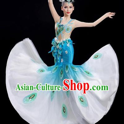 Chinese Yunnan Ethnic Dance Fashion Classical Dance Costume Peacock Dance Dress Dai Nationality Dance Clothing