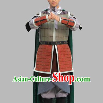 Chinese Qin Dynasty Soldier Armor Set TV Series Warrior Clothing Ancient General Garment Costume