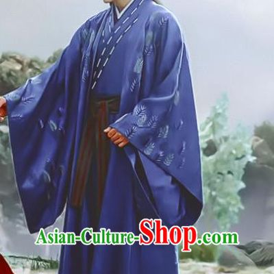 Chinese Traditional Wu Xia Childe Hanfu Clothing Drama Series Word Of Honor Zhou Zishu Blue Garments Ancient Swordsman Costumes
