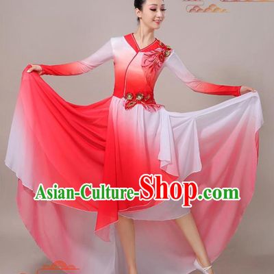 Professional Modern Dance Red Dress Chinese Classical Dance Clothing Opening Dance Garment