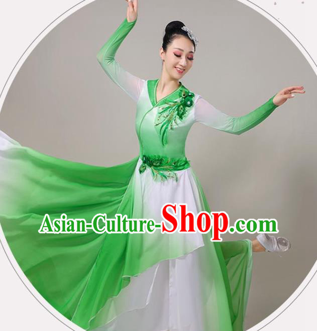 Professional Opening Dance Garment Modern Dance Green Dress Chinese Classical Dance Clothing Professional Opening Dance Garment Modern Dance Green Dress Chinese Classical Dance Clothing