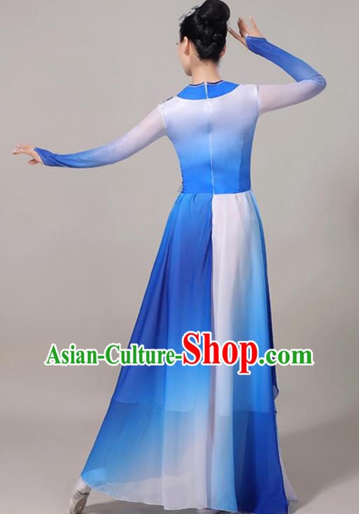 Chinese Classical Dance Clothing Professional Opening Dance Garment Modern Dance Blue Dress Chinese Classical Dance Clothing Professional Opening Dance Garment Modern Dance Blue Dress