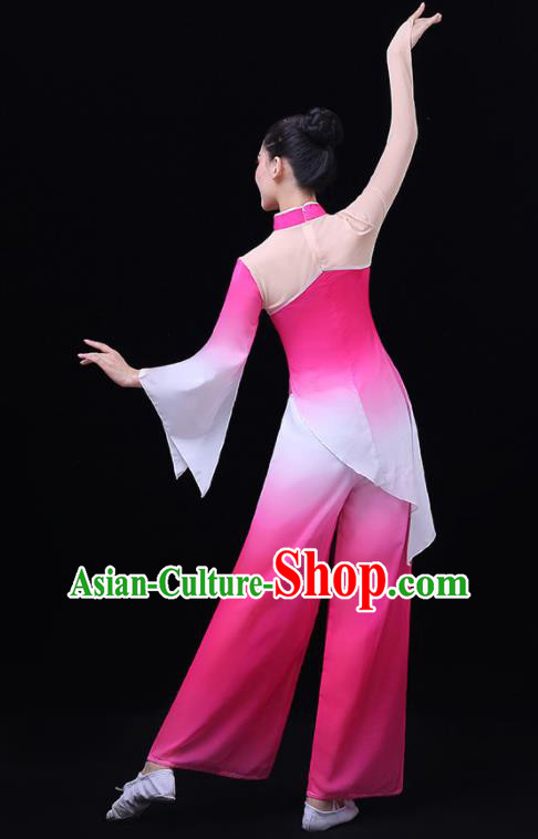 China Fan Dance Costume Umbrella Dance Pink Dress Outfit Classical Dance Clothing China Fan Dance Costume Umbrella Dance Pink Dress Outfit Classical Dance Clothing