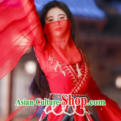 Chinese Romance Series Rebirth For You Jiang Baoning Replica Costumes Ancient Royal Princess Clothing Traditional Dance Red Dress Garments