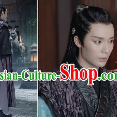 Chinese Ancient Swordsman Garment Costumes Cosplay Xie Wang Black Clothing Wu Xia Series Word Of Honor Scorpion King Apparels