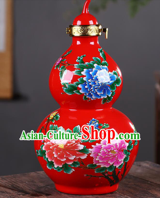 Chinese Jingdezhen Ceramic Bottle Handmade Gourd Bottle Wine Flagon Chinese Jingdezhen Ceramic Bottle Handmade Gourd Bottle Wine Flagon
