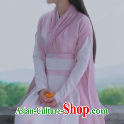 Chinese TV Series The Wolf Ma Zhaixing Replica Costumes Ancient Princess Pink Dress Clothing Traditional Female Swordsman Garments