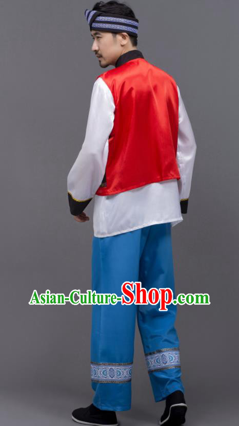 Chinese Ethnic Costumes Yunnan Minority Folk Dance Clothing Yi Nationality Male Outfits Chinese Ethnic Costumes Yunnan Minority Folk Dance Clothing Yi Nationality Male Outfits