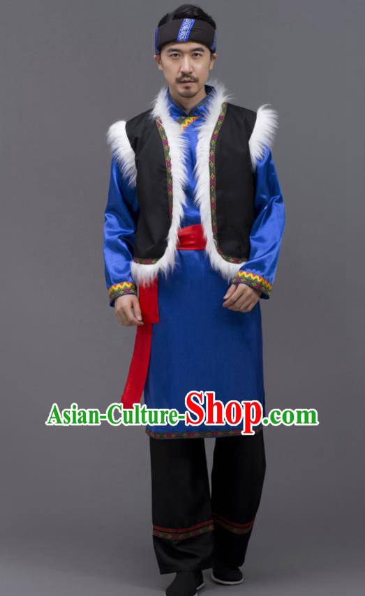 Chinese Yi Nationality Male Outfits Ethnic Costumes Yunnan Minority Folk Dance Clothing Chinese Yi Nationality Male Outfits Ethnic Costumes Yunnan Minority Folk Dance Clothing