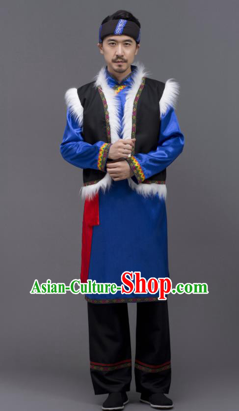 Chinese Yi Nationality Male Outfits Ethnic Costumes Yunnan Minority Folk Dance Clothing Chinese Yi Nationality Male Outfits Ethnic Costumes Yunnan Minority Folk Dance Clothing