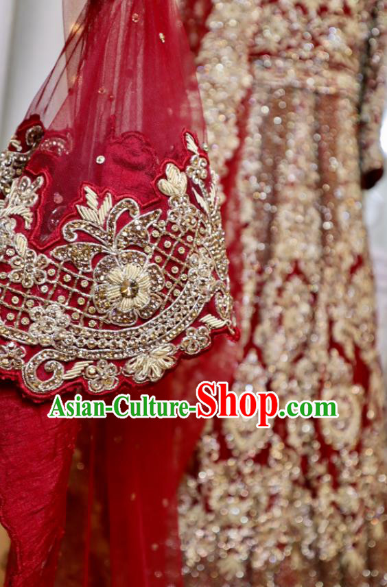 Indian Wedding Dress Traditional Garment Costumes India Bride Embroidered Clothing Indian Wedding Dress Traditional Garment Costumes India Bride Embroidered Clothing