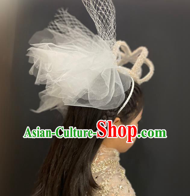 Handmade Party Children Headwear Baroque Style Royal Crown Top Halloween Pearls Veil Headdress Handmade Party Children Headwear Baroque Style Royal Crown Top Halloween Pearls Veil Headdress
