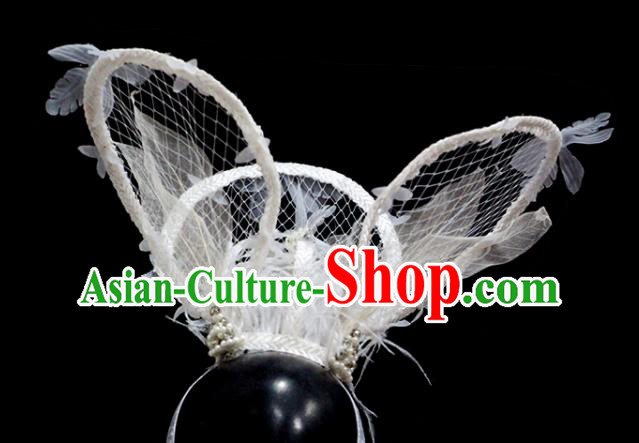 Top Party Royal Crown Headwear Handmade Baroque Style Top Hat Lace Feather Headdress Top Party Royal Crown Headwear Handmade Baroque Style Top Hat Lace Feather Headdress
