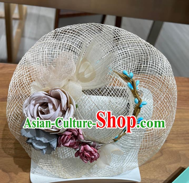 Handmade Flowers Headwear Children Performance Headdress Handmade Straw Hat Handmade Flowers Headwear Children Performance Headdress Handmade Straw Hat
