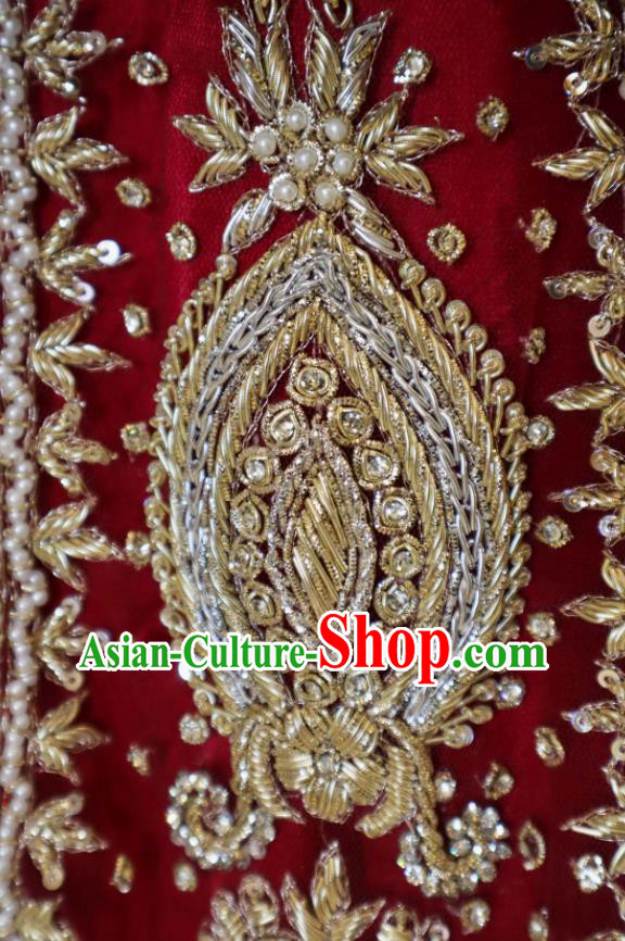 Top Embroidered Red Dress Outfit Indian Wedding Clothing India Traditional Lengha Garment Top Embroidered Red Dress Outfit Indian Wedding Clothing India Traditional Lengha Garment