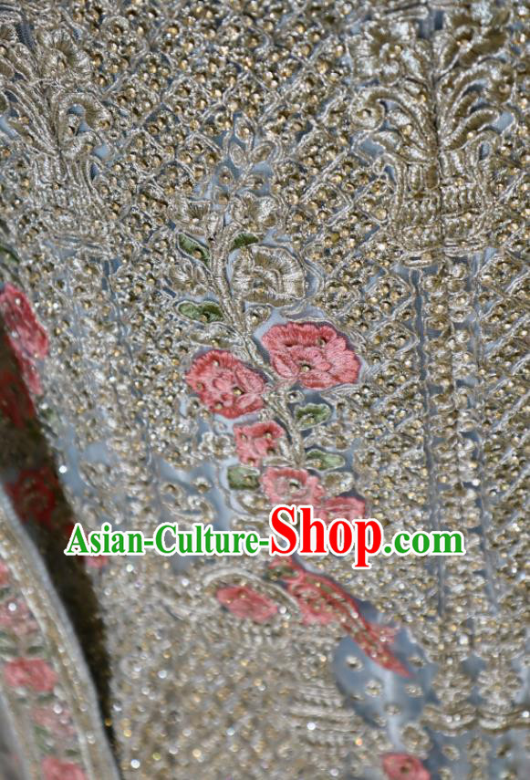 India Traditional Lengha Garment Top Embroidered Blue Dress Outfit Indian Wedding Clothing India Traditional Lengha Garment Top Embroidered Blue Dress Outfit Indian Wedding Clothing