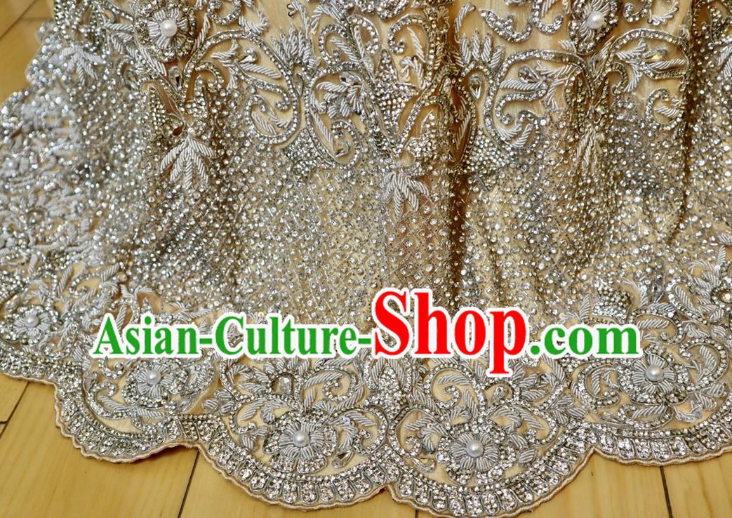 Top India Bride Lengha Garment Traditional Embroidered Yellow Dress Outfit Indian Wedding Clothing Top India Bride Lengha Garment Traditional Embroidered Yellow Dress Outfit Indian Wedding Clothing
