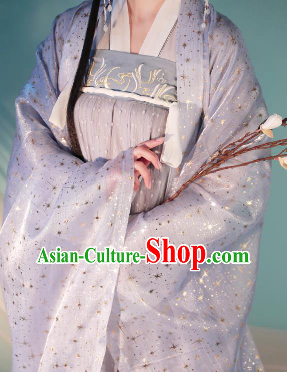 Chinese Tang Dynasty Princess Costumes Traditional Hanfu Clothing Ancient Young Lady Violet Dress Chinese Tang Dynasty Princess Costumes Traditional Hanfu Clothing Ancient Young Lady Violet Dress