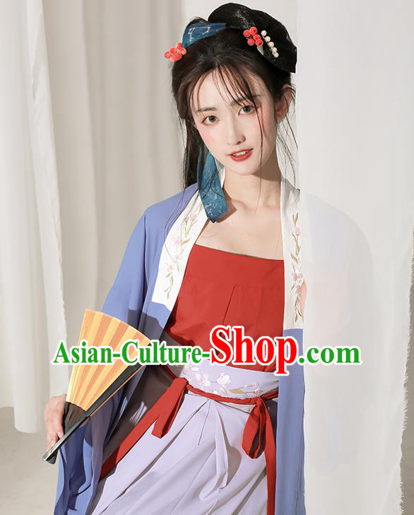 Chinese Traditional Hanfu Clothing Ancient Young Beauty Dress Song Dynasty Beizi Costumes Chinese Traditional Hanfu Clothing Ancient Young Beauty Dress Song Dynasty Beizi Costumes