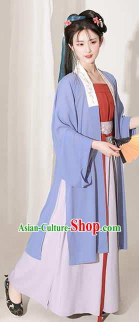 Chinese Traditional Hanfu Clothing Ancient Young Beauty Dress Song Dynasty Beizi Costumes Chinese Traditional Hanfu Clothing Ancient Young Beauty Dress Song Dynasty Beizi Costumes