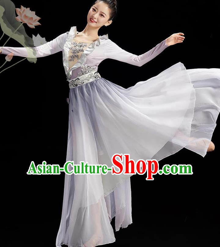 China Classical Dance Clothing Women Group Dance Dress Umbrella Dance Costume