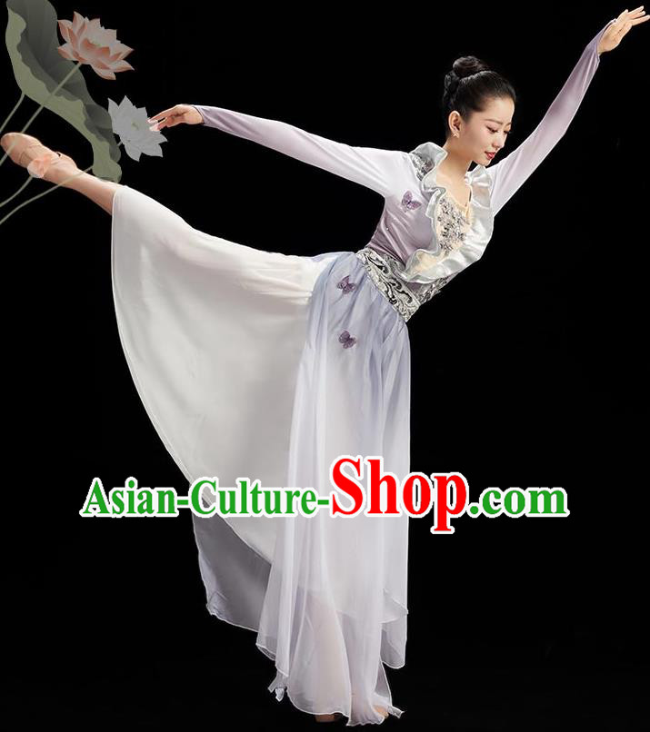 China Classical Dance Clothing Women Group Dance Dress Umbrella Dance Costume