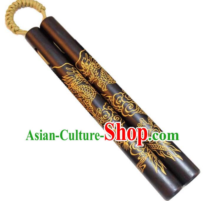 Top African Blackwood Nunchakus Chinese Martial Arts Nunchaku Handmade Kung Fu Carving Dragon Nunchaka Top African Blackwood Nunchakus Chinese Martial Arts Nunchaku Handmade Kung Fu Carving Dragon Nunchaka