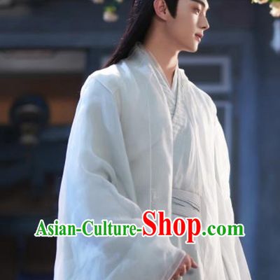 Chinese Xianxia TV Taoist Priest Garments Series Ancient Love Poetry Bai Jue Costumes Ancient Immortal Clothing