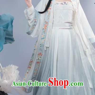 Chinese Song Dynasty Noble Lady Garment Costumes Ancient Female Clothing Traditional Hanfu Beizi Dresses