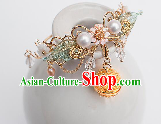 Chinese Traditional Golden Sachet Jewelry Ancient Princess Bracelet Handmade Hanfu Fairy Bangle Chinese Traditional Golden Sachet Jewelry Ancient Princess Bracelet Handmade Hanfu Fairy Bangle