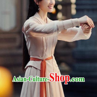 Chinese Xianxia Series Drama Female Immortal Dress Garments TV Ancient Love Poetry Hou Chi Costumes Ancient Swordswoman Clothing