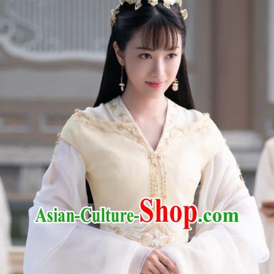 Chinese TV Ancient Love Poetry Jing Zhao Costumes Ancient Princess Clothing Xianxia Series Drama Fairy Dress Garments