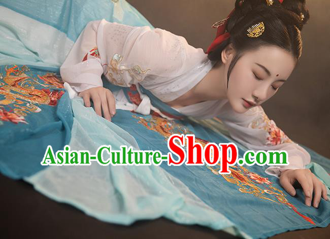 Chinese Traditional Ruqun Hanfu Dress Tang Dynasty Princess Historical Costumes Ancient Goddess Clothing Chinese Traditional Ruqun Hanfu Dress Tang Dynasty Princess Historical Costumes Ancient Goddess Clothing