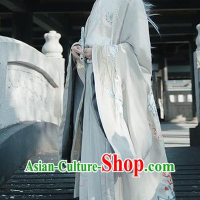 China Ming Dynasty Prince Garment Costumes Ancient Swordsman Clothing Traditional Embroidered Hanfu Complete Set