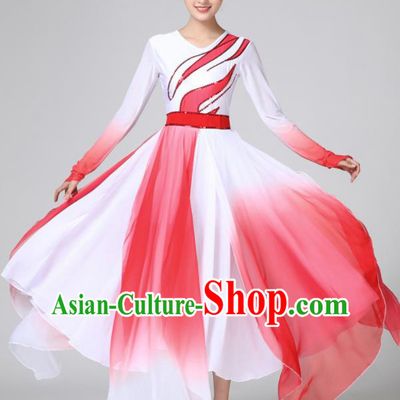 Top Opening Dance Dress Stage Performance Garment Costume Modern Dance Clothing